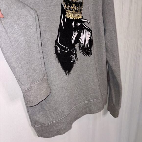 JUICY COUTURE Long-Sleeve Vintage Y2k Dog Rhinestones Crew Neck Size L - Picture 3 of 7